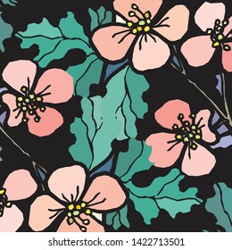 Vector illustration of a beautiful floral bouquet.  watercolor floral pattern
