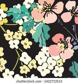 Vector illustration of a beautiful floral bouquet.  watercolor floral pattern