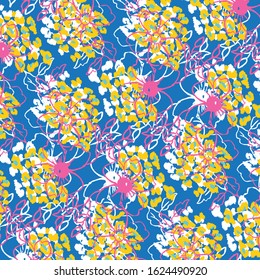 Vector illustration of a beautiful floral bouquet.  Fashionable pattern over animal pattern