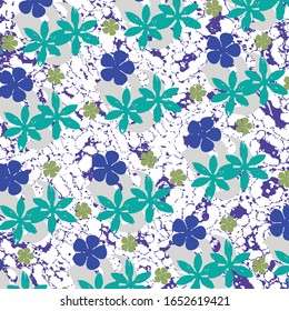 Vector illustration of a beautiful floral bouquet. Ditsy floral background