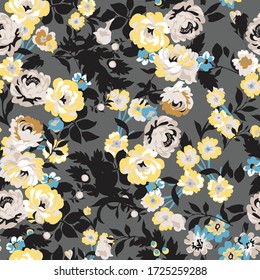 Vector illustration of a beautiful floral bouquet. Liberty style. fabric, covers, manufacturing, wallpapers, print, gift wrap.