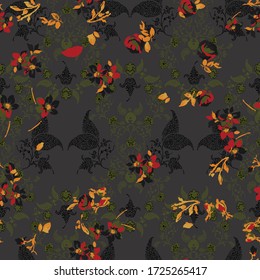 Vector illustration of a beautiful floral bouquet. Liberty style. fabric, covers, manufacturing, wallpapers, print, gift wrap.