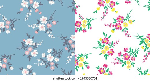 Vector illustration of a beautiful floral bouquet. Liberty style. fabric, covers, manufacturing, wallpapers, print, gift wrap.