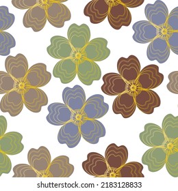 Vector illustration of a beautiful floral bouquet.  For the design of the wallpaper or fabric, vintage style.