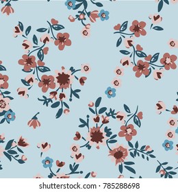 Vector illustration of a beautiful floral bouquet. watercolor floral pattern, Ditsy floral background. Liberty style. fabric, covers, manufacturing, wallpapers, print, gift wrap.