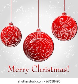 Vector illustration of beautiful floral Christmas ornament background