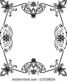 Vector illustration of beautiful floral frame