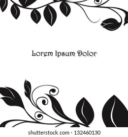 Vector illustration of beautiful floral frame