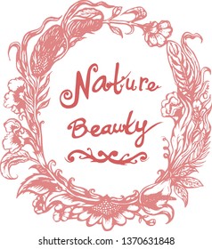 Vector illustration of beautiful floral frame for greeting card and invitation.