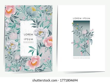 Vector illustration of a beautiful floral frame set for Wedding, anniversary, birthday and party. Design for banner, poster, card, invitation and scrapbook