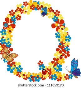 Vector illustration of beautiful floral letter Q