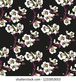 Vector illustration of a beautiful floral bouquet.  watercolor floral pattern, Ditsy floral background. Liberty style. fabric, covers, manufacturing, wallpapers, print, gift wrap