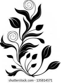 Vector illustration of beautiful floral pattern on white background
