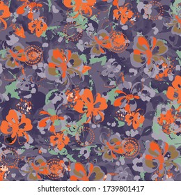 Vector illustration of a beautiful floral pattern. Liberty style. fabric, covers, manufacturing, wallpapers, print, gift wrap.