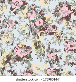 Vector illustration of a beautiful floral pattern. Liberty style. fabric, covers, manufacturing, wallpapers, print, gift wrap.