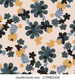 Vector illustration of a beautiful floral pattern. Liberty style. fabric, covers, manufacturing, wallpapers, print, gift wrap.