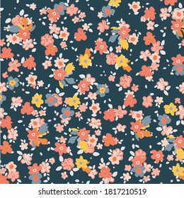 Vector illustration of a beautiful floral pattern. Liberty style. fabric, covers, manufacturing, wallpapers, print, gift wrap.