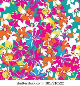 Ilustración vectorial de un hermoso patrón floral. Estilo de la libertad. tela, cubiertas, fabricación, papel pintado, papel impreso, envoltura de regalo.