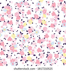 Vector illustration of a beautiful floral pattern. Liberty style. fabric, covers, manufacturing, wallpapers, print, gift wrap.