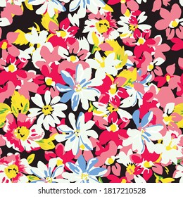 Vector illustration of a beautiful floral pattern. Liberty style. fabric, covers, manufacturing, wallpapers, print, gift wrap.