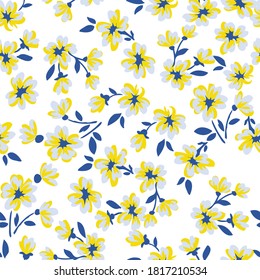 Vektorgrafik eines schönen Blumenmusters. Liberty-Stil. Stoff, Deckel, Herstellung, Wallpaper, Druck, Geschenkverpackung.