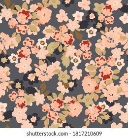 Vector illustration of a beautiful floral pattern. Liberty style. fabric, covers, manufacturing, wallpapers, print, gift wrap.