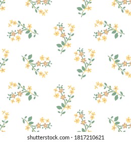 Vector illustration of a beautiful floral pattern. Liberty style. fabric, covers, manufacturing, wallpapers, print, gift wrap.