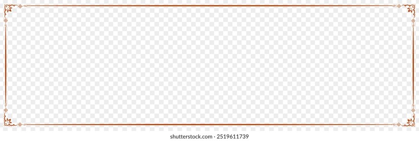 Ilustración vectorial del borde floral hermoso del patrón en fondo transparente