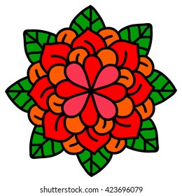 Vector illustration with beautiful flower.