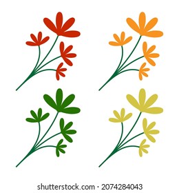 Vector illustration of beautiful flower flat design