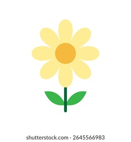 Vector illustration of a beautiful flower in flat style isolated on white background