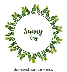 Vector illustration beautiful flower frame for ornate sunny day