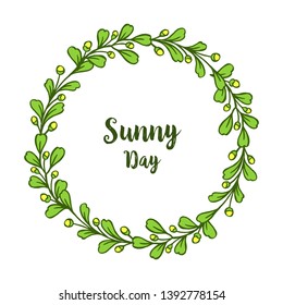 Vector illustration beautiful flower frame for banner sunny day