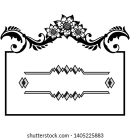 Vector illustration beautiful flower frame for invitation card