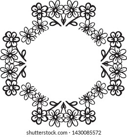 Vector illustration beautiful flower frame for design of card