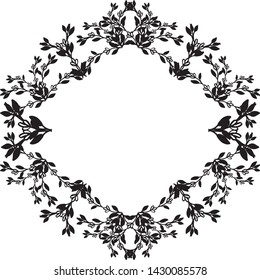 Vector illustration beautiful flower frame for design of card