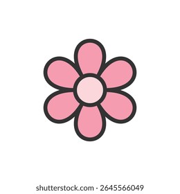 Vector illustration of a beautiful flower isolated on white background