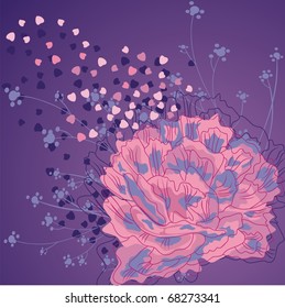 Vector illustration a beautiful flower a peony