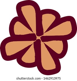 Vector illustration of beautiful flower, wine color