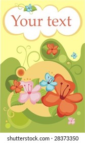 vector illustration with a beautiful flowers