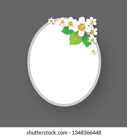 Vector illustration of Beautiful flowers. Frame of beautiful flowers. Design for invitation, wedding or greeting cards 