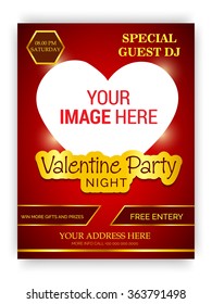 Vector illustration of a beautiful flyer for Happy Valentines Day.