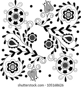 Vector illustration of beautiful folk design