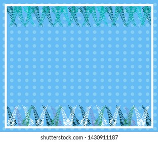 Vector illustration  Beautiful forest Background. floral frame.
