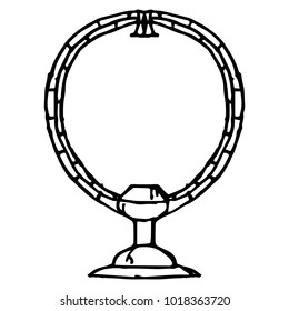 Vector illustration of a beautiful frame for a mirror, photography. Vintage, old photo frame or an antique frame for a mirror.