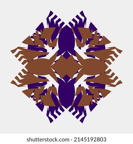 vector illustration of beautiful geometric symmetrical mandala pattern hand art floral pattern for decoration