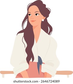 Vector illustration of beautiful girl	
