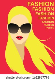 Vector illustration, beautiful girl, fashion