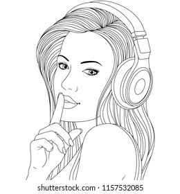 Girl Coloring Pages Images Stock Photos Vectors Shutterstock