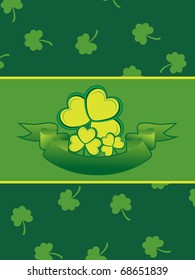 vector illustration of beautiful green st patrick day background